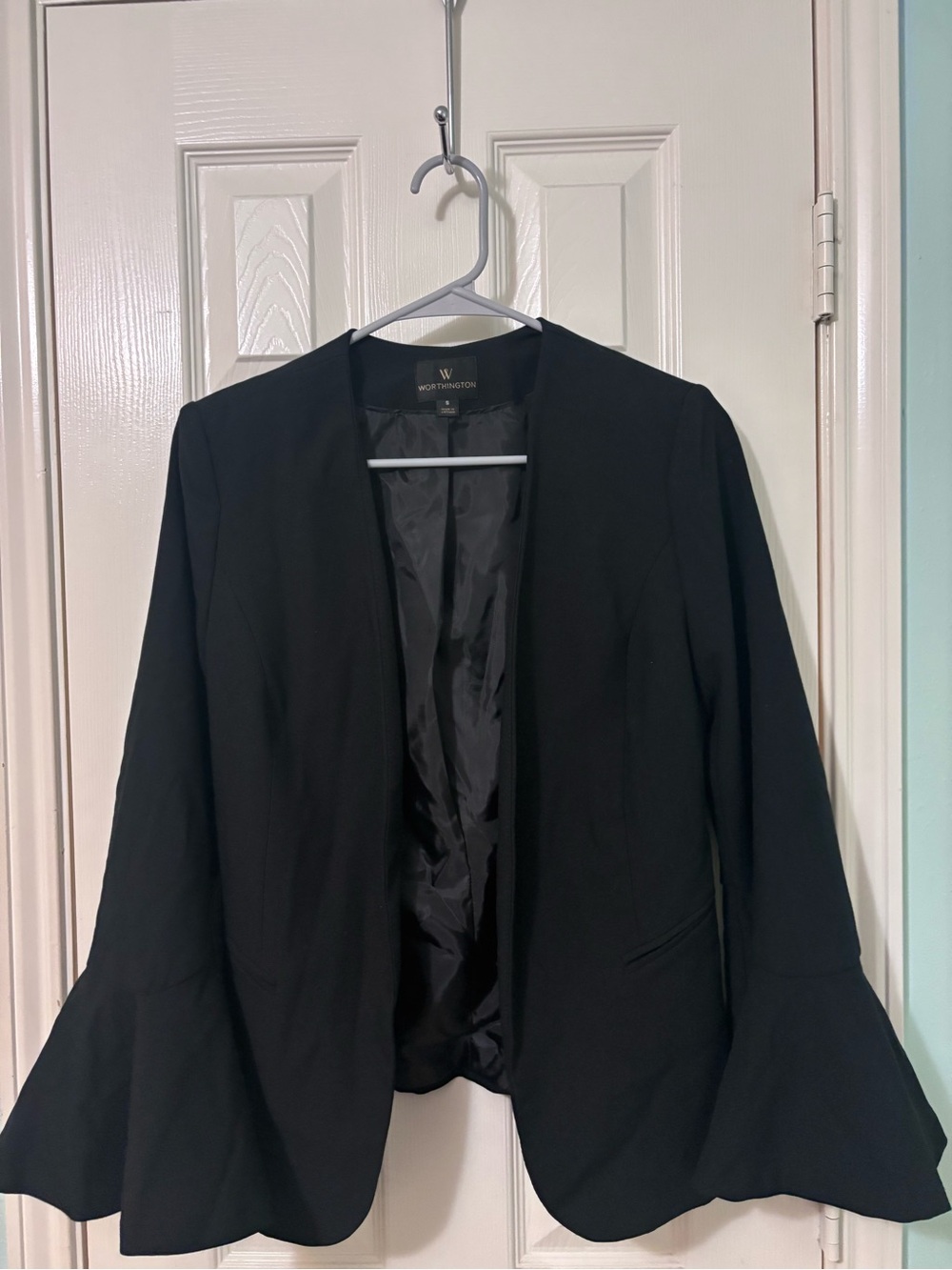 Worthington Black Open-Front Blazer Jacket